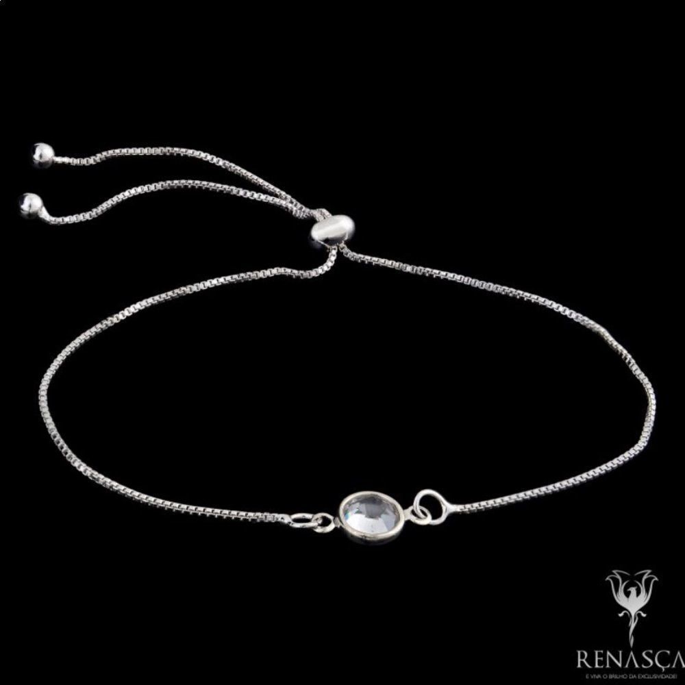 Swarovski authentic crystals Pull TieWhite Rhodium